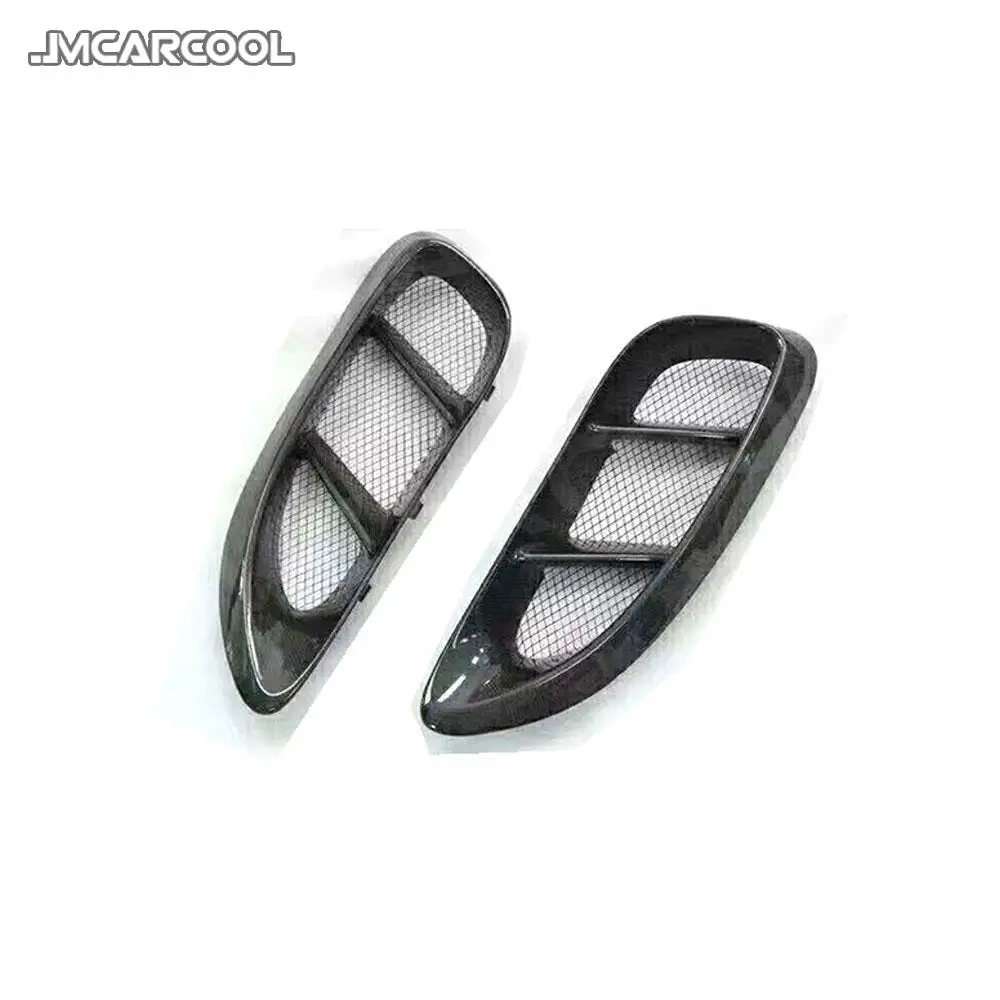 Carbon Fiber Side Air Vent Bumper Outlet Cover Trim Replacements For Porsche Boxster Cayman 718 2016-2020 Car Accessories