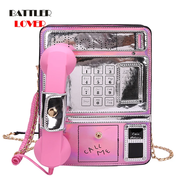 New Style Trendy Phone Model Laser Gradient Color Handbag for Girl's Chain Purse Shoulder Bag 2020 Crossbody Flaps Women Totes