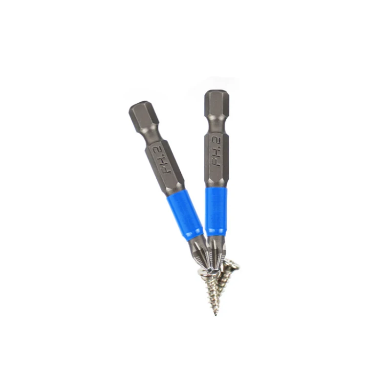 Tournevis à tête cruciforme, outil manuel, embout électrique, magnétique et antidérapant avec tige hexagonale, 3/5/10 pièces, 50 mm, PH2
