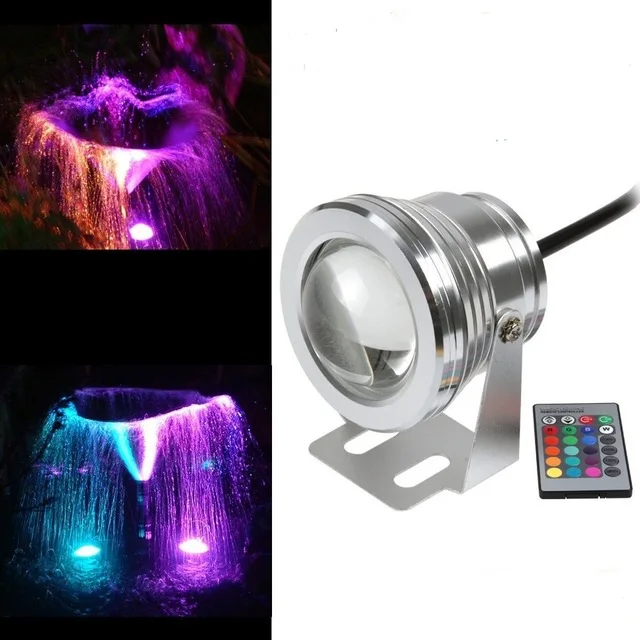 

RGB LED Underwater Lamp 16 Colors 10W AC 12V IP65 Waterproof Swimming Pool Pond Fish Tank Aquarium LED Light Lamp + Remote