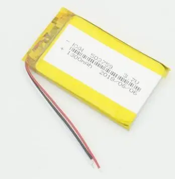 Bateria recarregável do lítio do polímero, bateria de LIPO para o gravador da movimentação, 3.7V, 1300mAh, 503759, 2 linhas ou 3 linhas