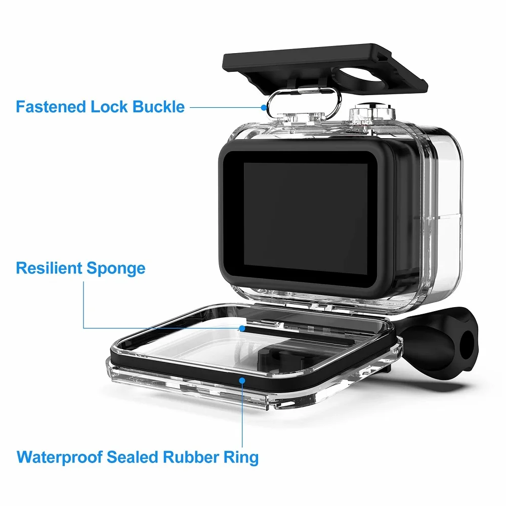 for GoPro Hero 11 10 9 Black Case Waterproof 60M Housing Diving Protective For Go Pro 9 10 GoPro9 Underwater Cover Accessories ﻿