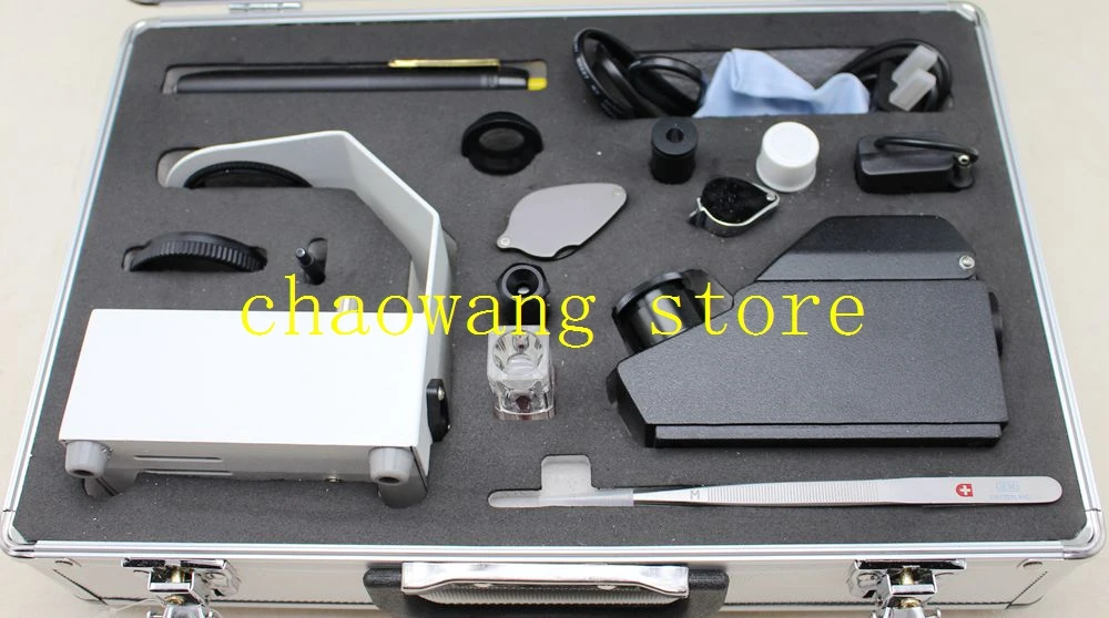 Jewelry checking tools kit Diamond Testing inspecting Tools with Aluminum Box