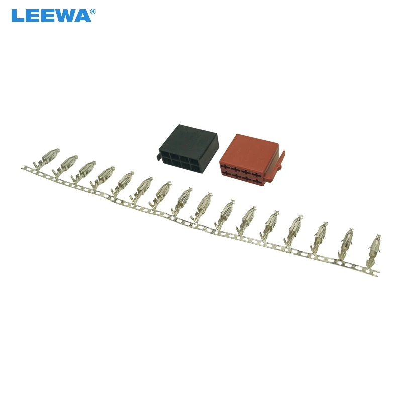 

LEEWA Universal Car Radio ISO 8Pin Terminal Block Socket Connector For Volkswagen Harness Cable Connector Port #CA6585