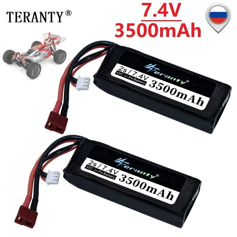 Original Wltoys 144001 2s 7.4 V 3500mAh Lipo battery upgraded rechargable for Wltoys 1/14 144001 RC car boat Lipo battery 1-5PCS