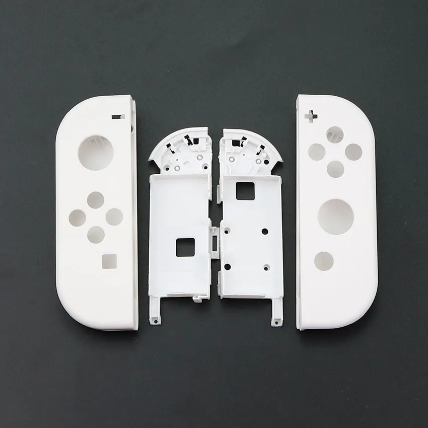 JCD White Case For Switch NS NX Joy Con Controller Replacement Housing Shell Cover Case w/Right Left Middle Frame Button