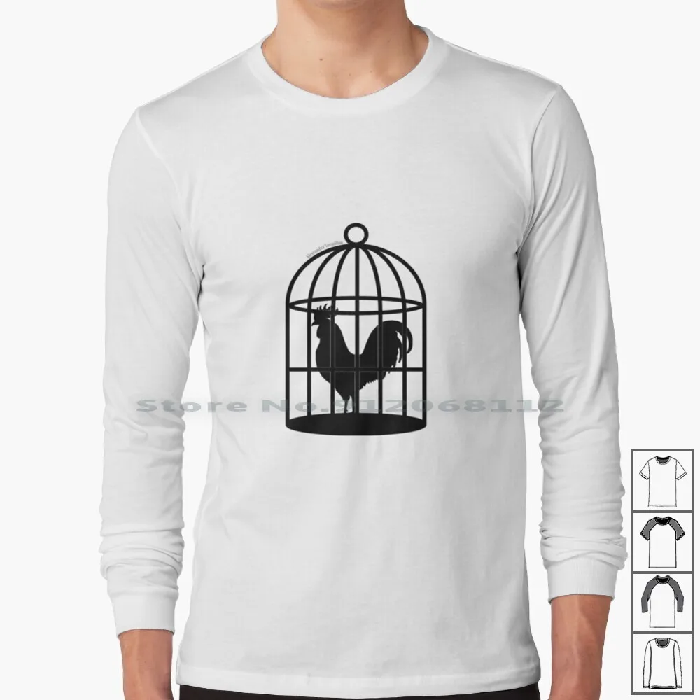 Cage 100% Cotton Long Sleeve T Shirt Fetish Bdsm Kinky Submissive Submit Sissy Sissy Boy Mistress Humiliation Sexy Funny