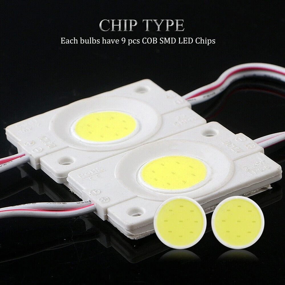 10pcs/lot  New 2.4W/pcs injection COB LED Module with lens DC12V advertising light,Led Backlight For Channel Letters