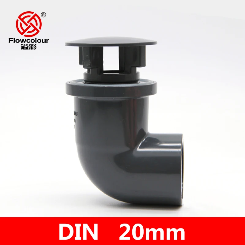 Flowcolour UPVC 20mm Elbow Force Drain Coupling Garden Irrigation System Fittings PVC Aquarium Tank Tube Adapte