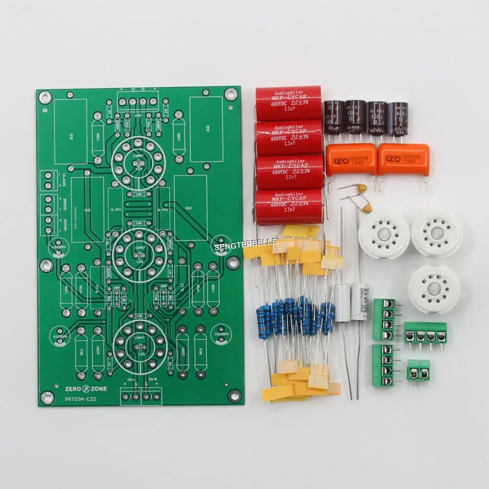 Papan Preamplifier tabung HiFi Stereo 12AX7 /ECC83 dasar pada sirkuit McIntosh C22