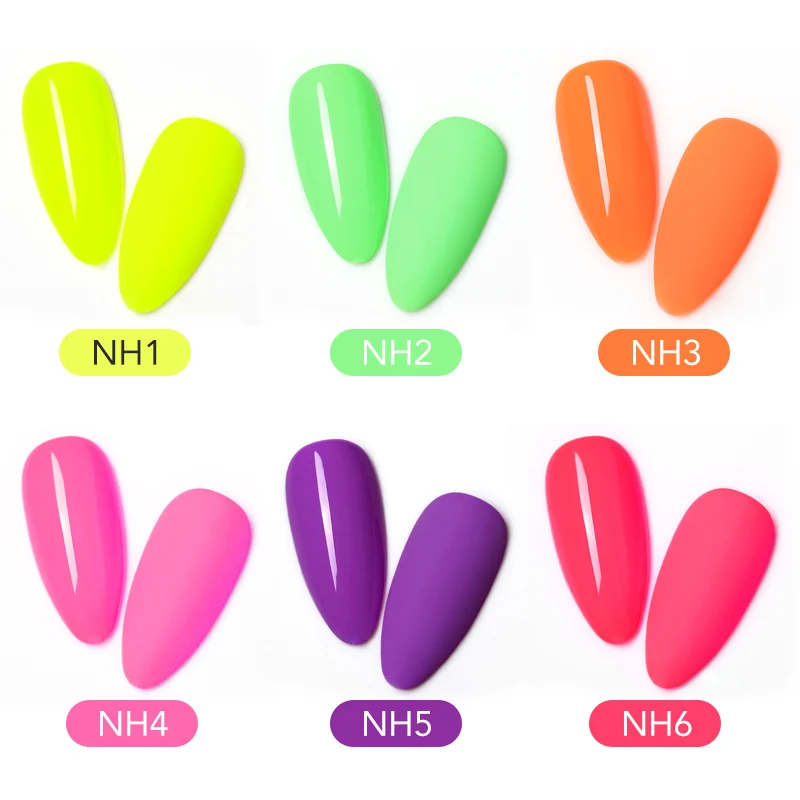 6 stücke Neon Farbe Gel Lack VENALISA Nagel Gel Polnisch Fluoreszenz Nagel Salon Gel Lack Soak off UV LED Helle gel Nagellack – Detail 8