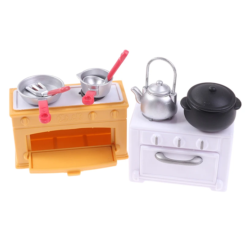 1:12 Dollhouse Miniature Kitchen Utensils Cooking Ware Mini Pot Boiler Pan with Lid Ceramic Pot Play Kitchen Toy