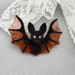 Handmade Safety Pins Custom Halloween bat Hedgehog Brooches Bag Lapel Pin Cartoon Animal Badge Jewelry Gift for Kids Friends