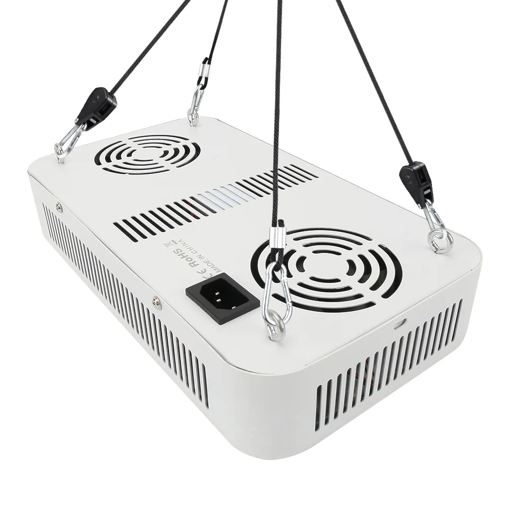 2pcs/4pcs 1/8 Inch Nylon Rope Ratchet Hangers Adjustable Lifters Light Hanging Kit for LED Grow Light Grow Tent Room