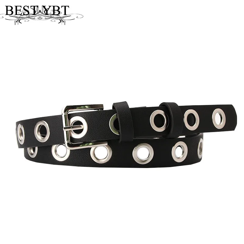 Best YBT Women Imitation Leather Belt Alloy Pin Buckle Belt Fashion Jeans Individual Punk Decoration New Arrival Women Belt