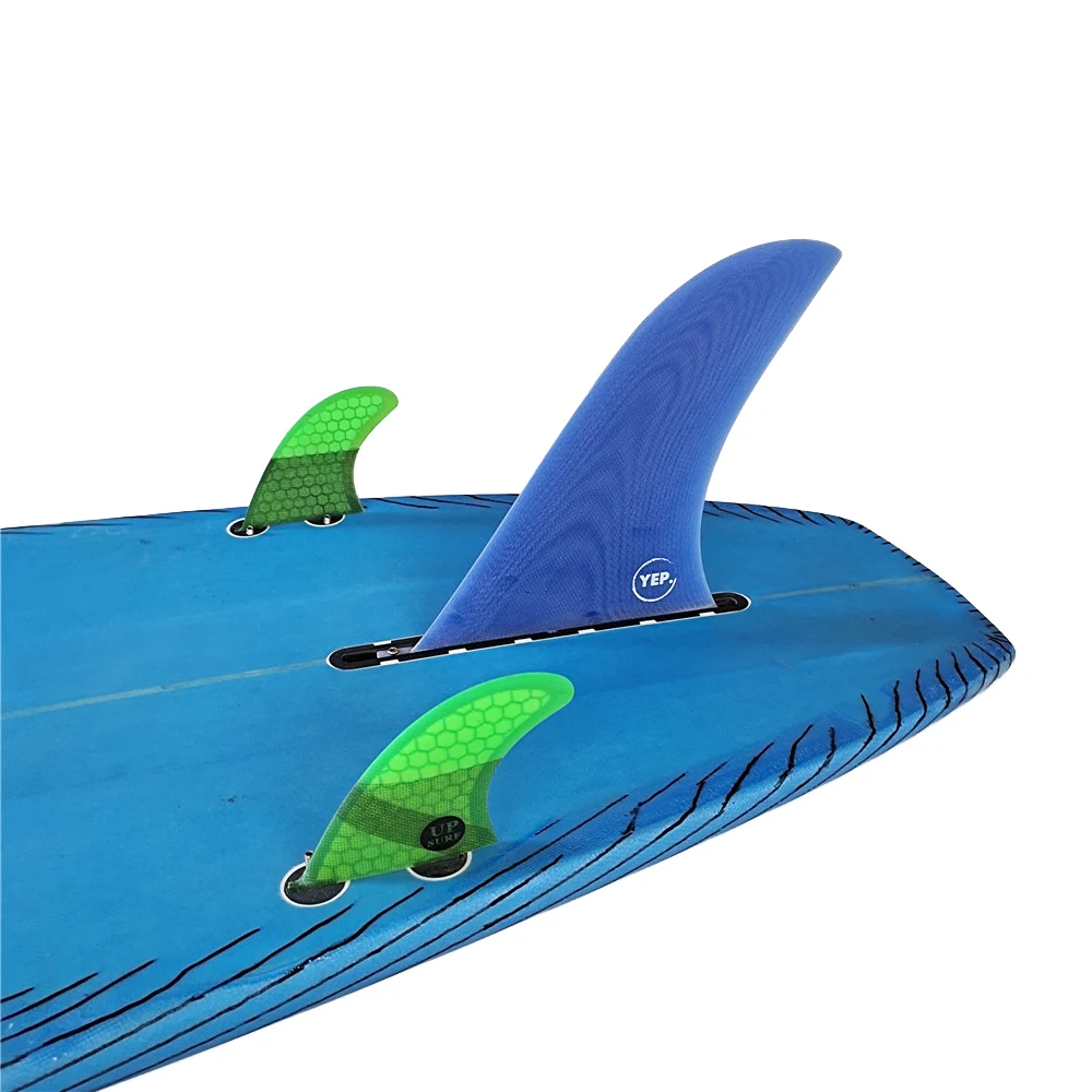 

New Style Longboard Fins Fiberglass 9/10 inch surfboard Single Fin Blue Color Fin YEP Logo Surfboard Fin 9/10 inch