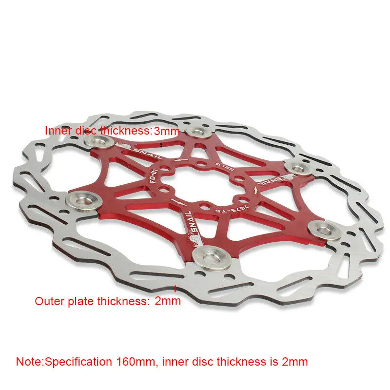SCHNECKE 160/180/203mm Fahrrad Schwimm Bremsscheibe Rotor radfahren Bettery Bike Bremse Zubehör Ultraleicht Fit Shimmano bremsen – Detail 6