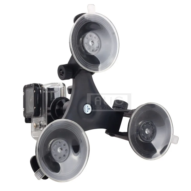 Acessórios do carro ventosa montagem titular base conjunto para gopro hero 7 6 5 4 3 + 3 sj4000 sj5000 wifi mini filmadora