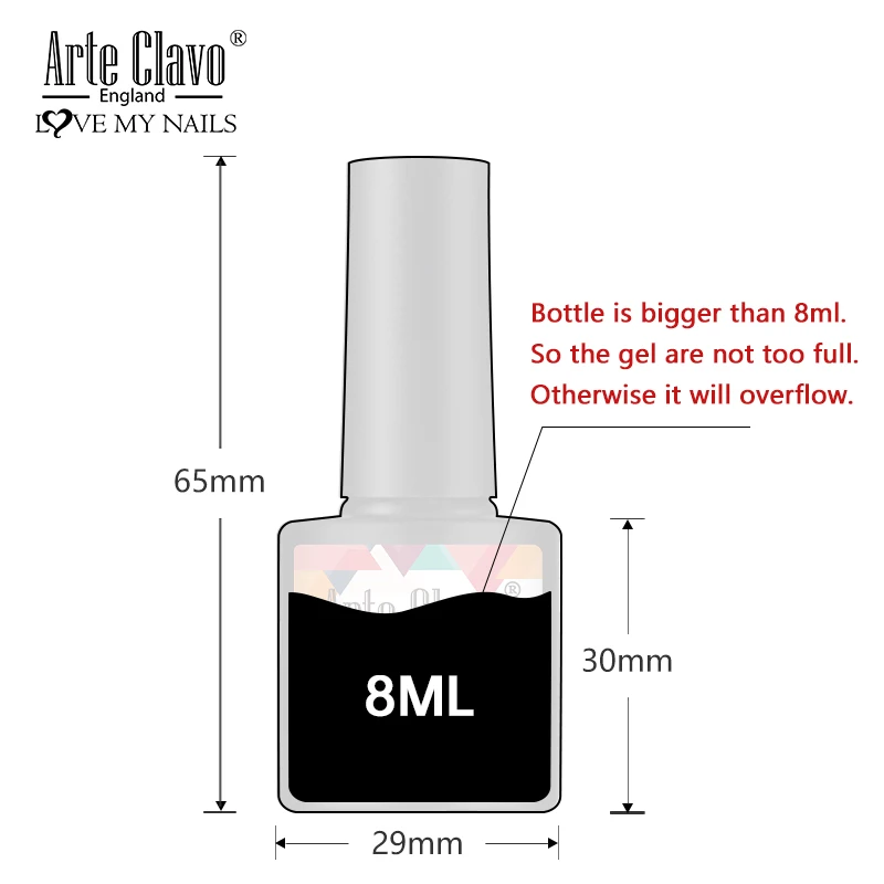 Arte Clavo Nail Gel Polish Set 10pcs/Kit 8ml Gels Lacquer Set For Manicure Semi Permanent Soak Off UV LED Nails Varnish Matt Top