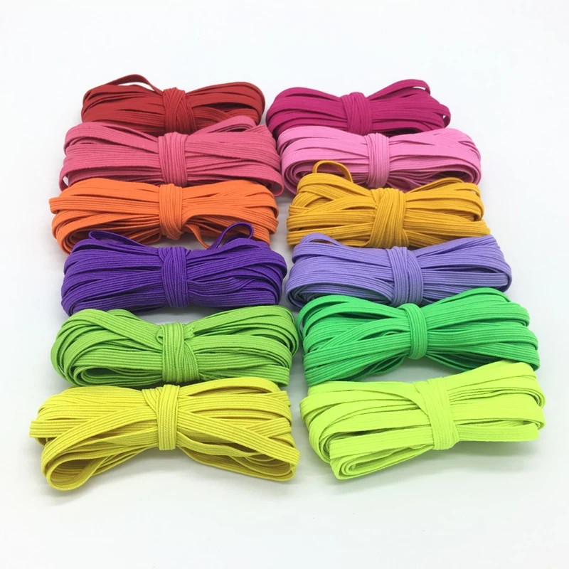 7mm 4meter Elastic Ribbon High-Elastic Elastic Band Rubber Band Elastic Line DIY Lace Trim Sewing Waist Band Garment Accessories