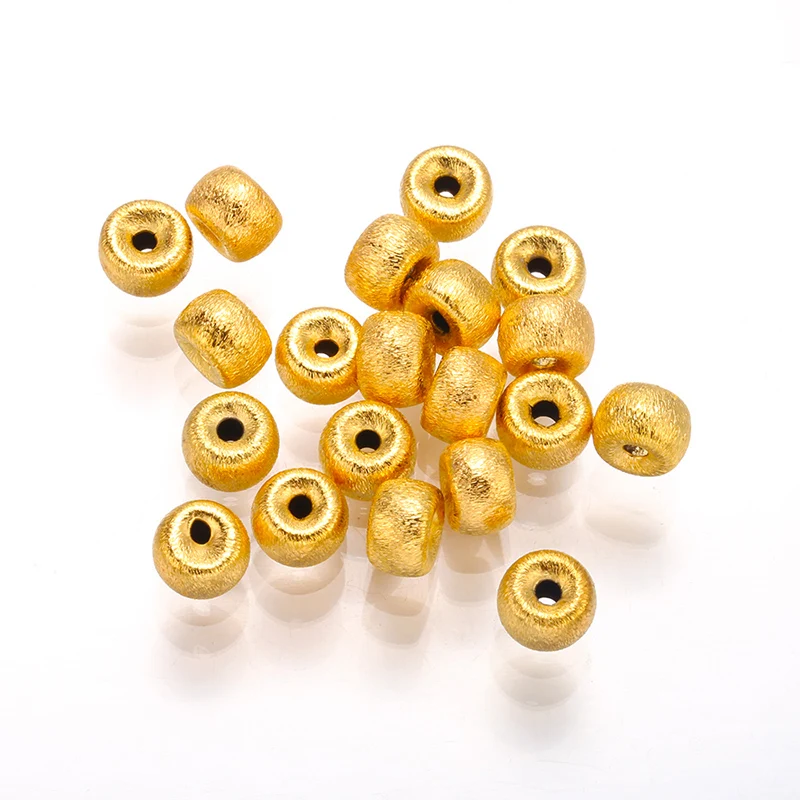 Cooper shinny Oblate spacers brass roundle wheel spacer beads Beads DIY making for jewelry necklace bracelet