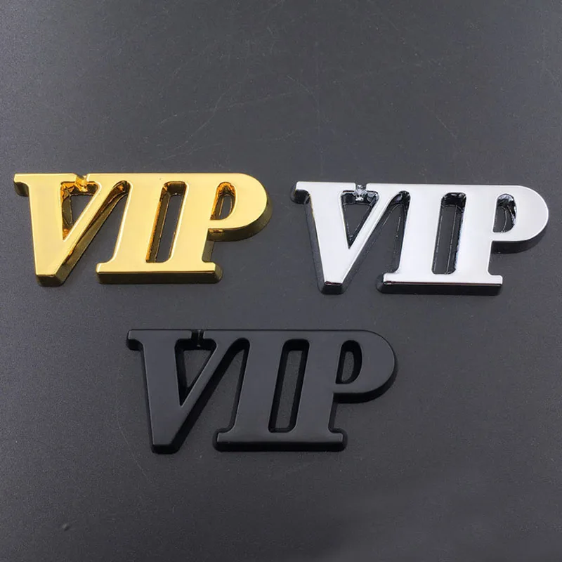 3D Metal VIP Car Sticker Emblem Badge Decals For Audi Nissin Subaru Honda Suzuk Lexus Chevrolet Peugeot Renault Ford