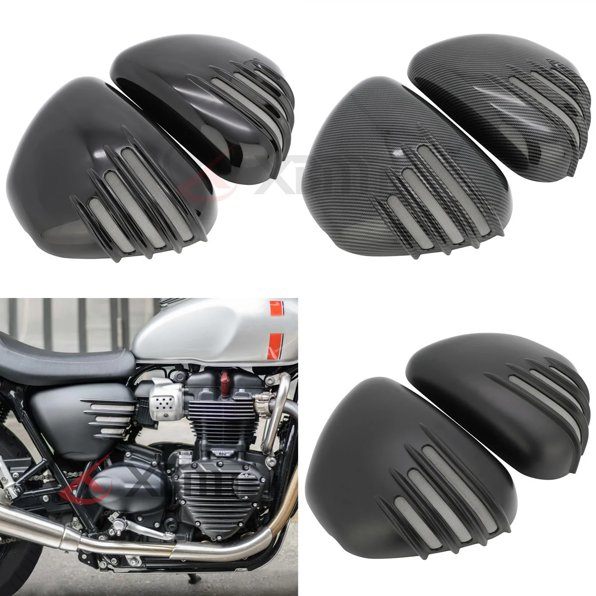 

Motorcycle Side Fairing Battery Cover For Triumph Street Cup / Twin / Scrambler 2017 2018 2019 2020 2021 2022