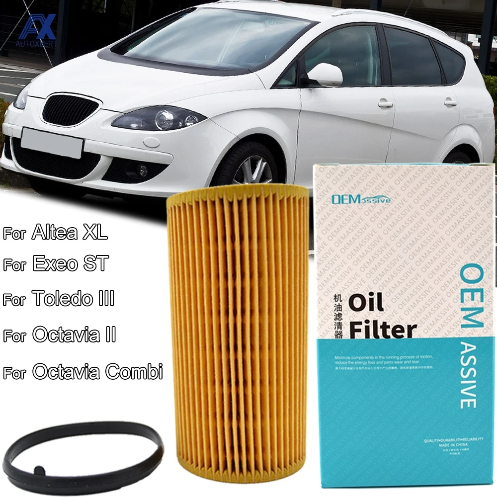 Oil Filter 06D115562 For Seat Altea 5P1 Exeo 3R2 Leon 1P1 Toledo 5P2 Skoda Octavia II Combi 1Z5 2.0L 1984cc Engine Guard Styling