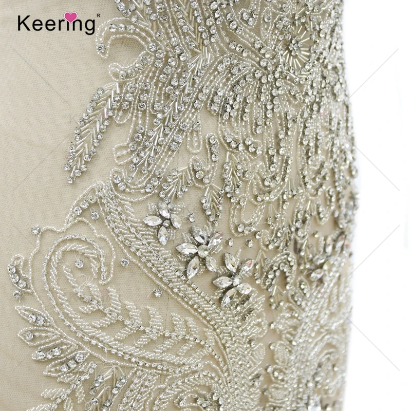 Imagem -04 - Rhinestone Applique para Vestido de Noite Heavy Silver Patch Sexy Design Nupcial Corpete Applique Patterns Wdp358