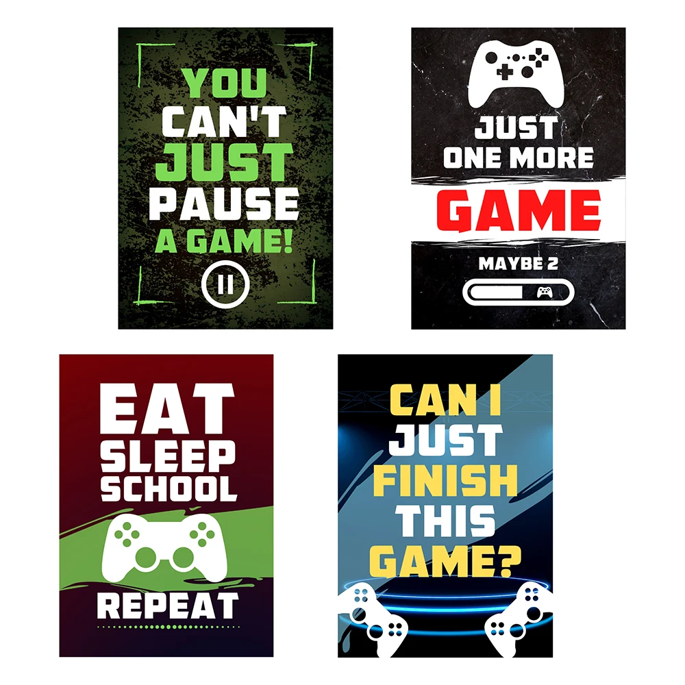 Video Game Wall Art Canvas Posters and Prints Gaming Room Decor Video Game Party Art Painting Pictures Boys Room Wall Decoration