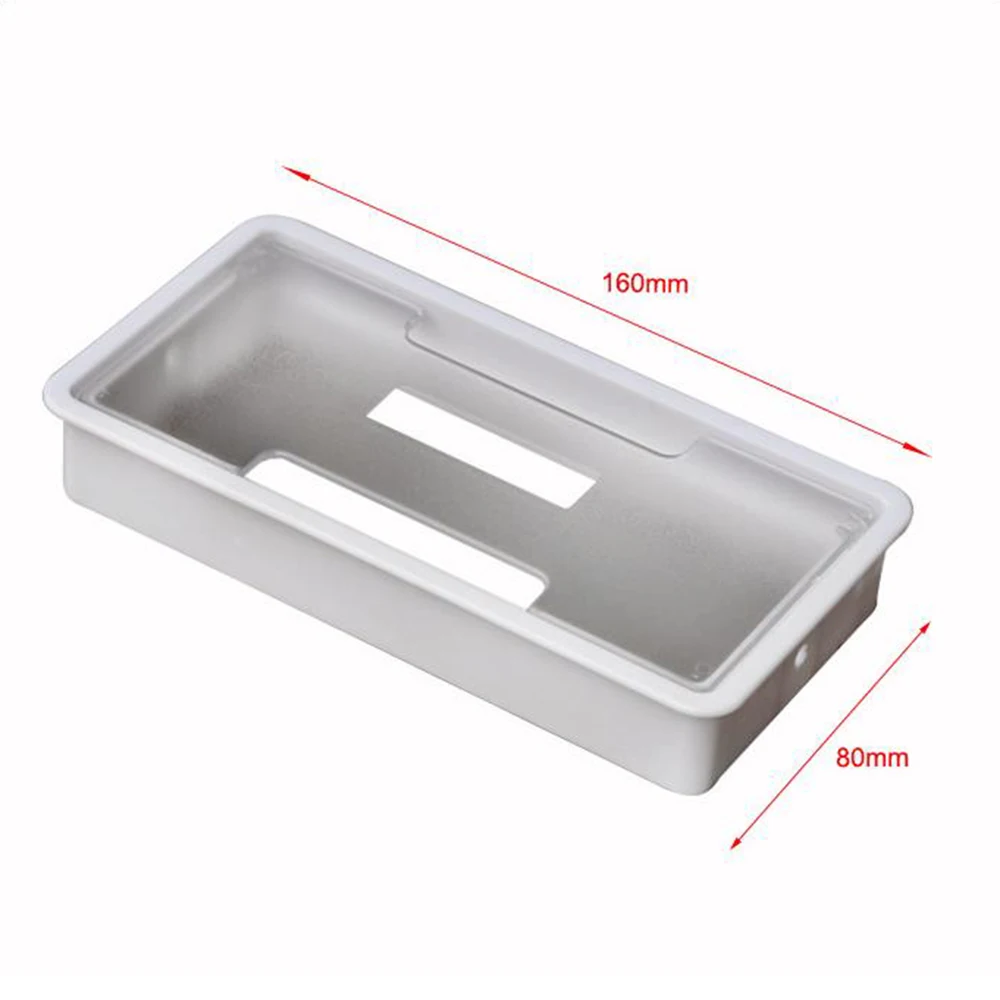 1Pcs Computer Desktop Threading Box 80x160MM For Desk Tabletop Cable Box Line Desk Line Hole Cover Square Plastic Cable Box