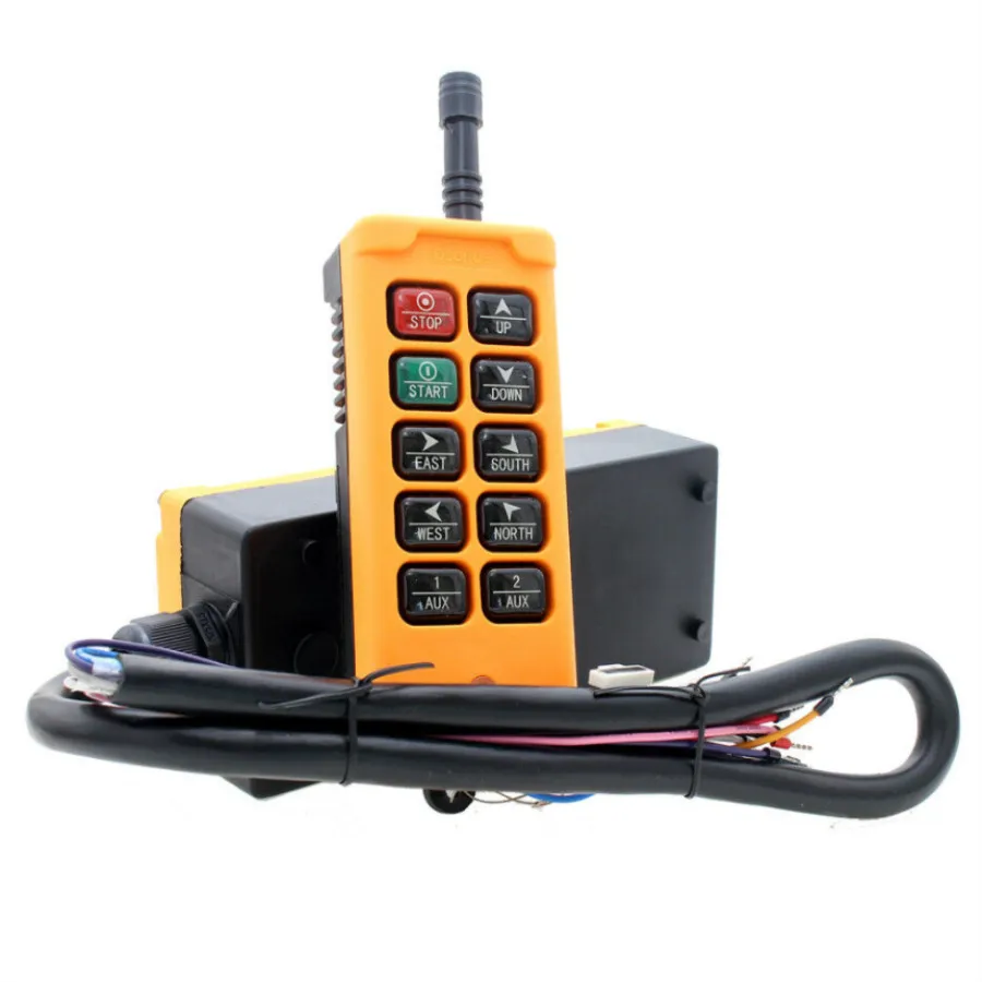 Imagem -05 - Controle Remoto sem Fio Industrial 10 Chaves Velocidade Transmissor Receptor Grua Guindaste Caminhão Botão Interruptor