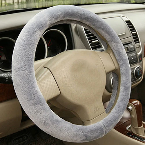 Universal Truck Car Soft Plush Steering Wheel Cover Guard Protector Winter Grip Steering Wheel Cover girls