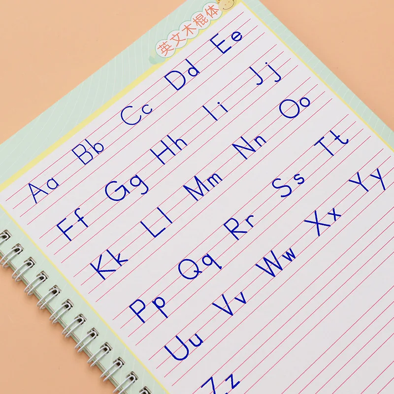 Cahier de copie de l'alphabet anglais réutilisable, jouets de dessin écriture à la main, rainure automatique, jouets éducatifs pour enfants Montessori