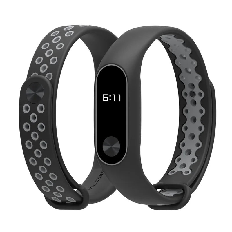 Strap for Mi Band 2 Bracelet Wristband for Xiaomi Band 2 Silicone Breathable Wrist Opaska Pasek for Miband Correa Wrist Straps