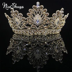 NiuShuya Baroque Luxury Wedding Hair Crown Crystal Princess Headband for Women Prom Queen Tiaras Pageant