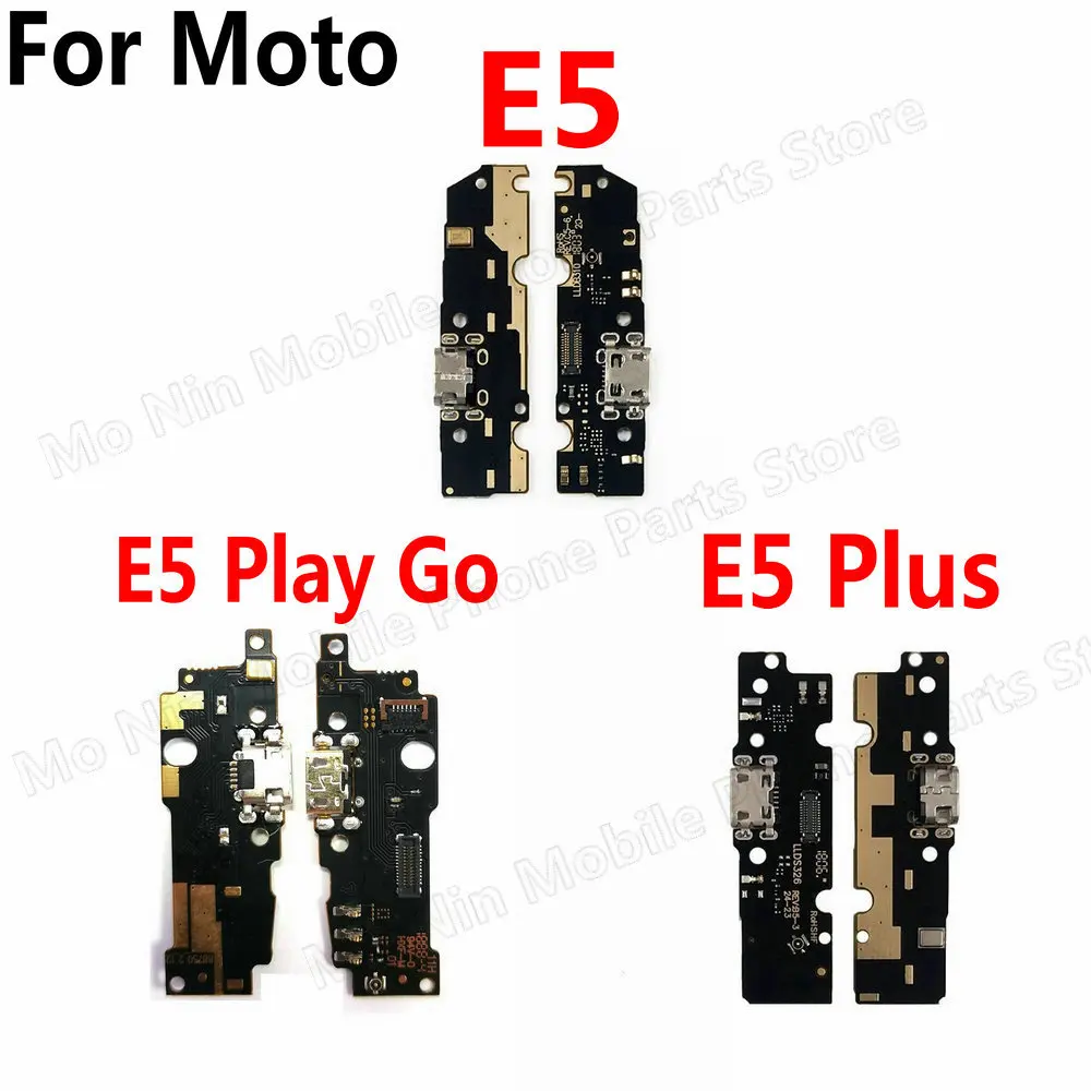 For Motorola Moto E5 Plus E5 Play Go Charging Port USB Charge Board PCB Dock Connector Socket Plate Flex Replacement Spare Parts