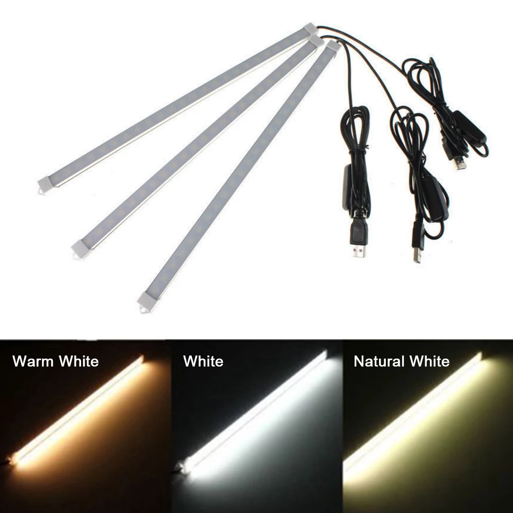 DC5V USB LED Rigid Strip Bar Light 5630 SMD Hard Tube Lamp with On/Off Switch  LED Light Bar 10CM 20CM 35CM 40CM 50CM