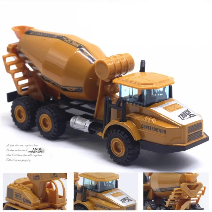 1:43 alloy high simulation engineering vehicle model,pull back excavator,dump truck,mixer truck,crane toy,free shipping