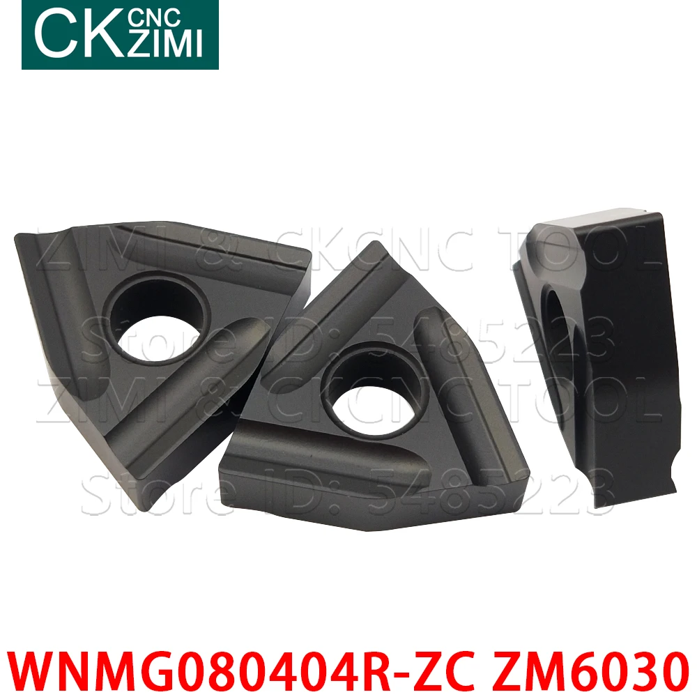WNMG080404R-ZC ZM6030 WNMG 080404R 카바이드 인서트 슬롯 블레이드 터닝 인서트 CNC 금속 선반 공구 WNMG 080404 R for Steel