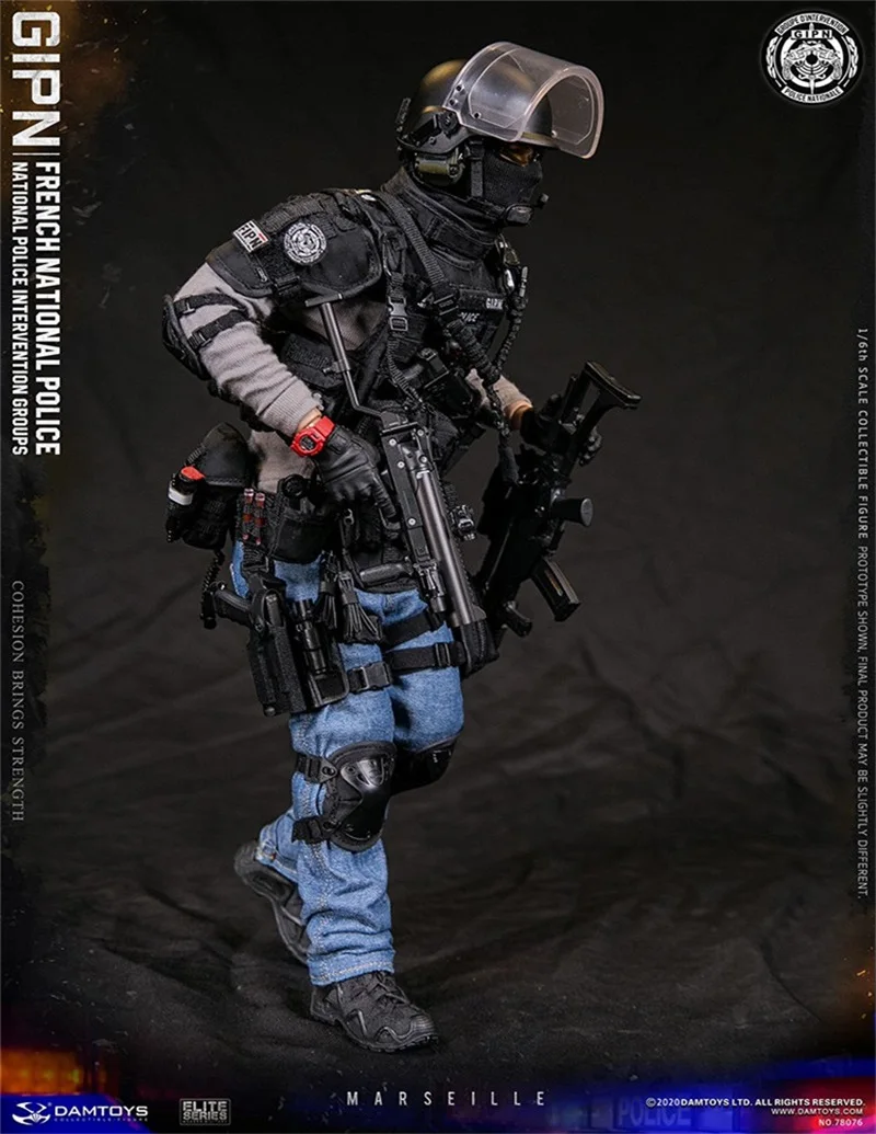 DAMTOYS DAM 1/6 78076 GIPN French INTERVENTION GROUPS Marseille Grenade Launcher Weapon For Usual 12inch Doll Action