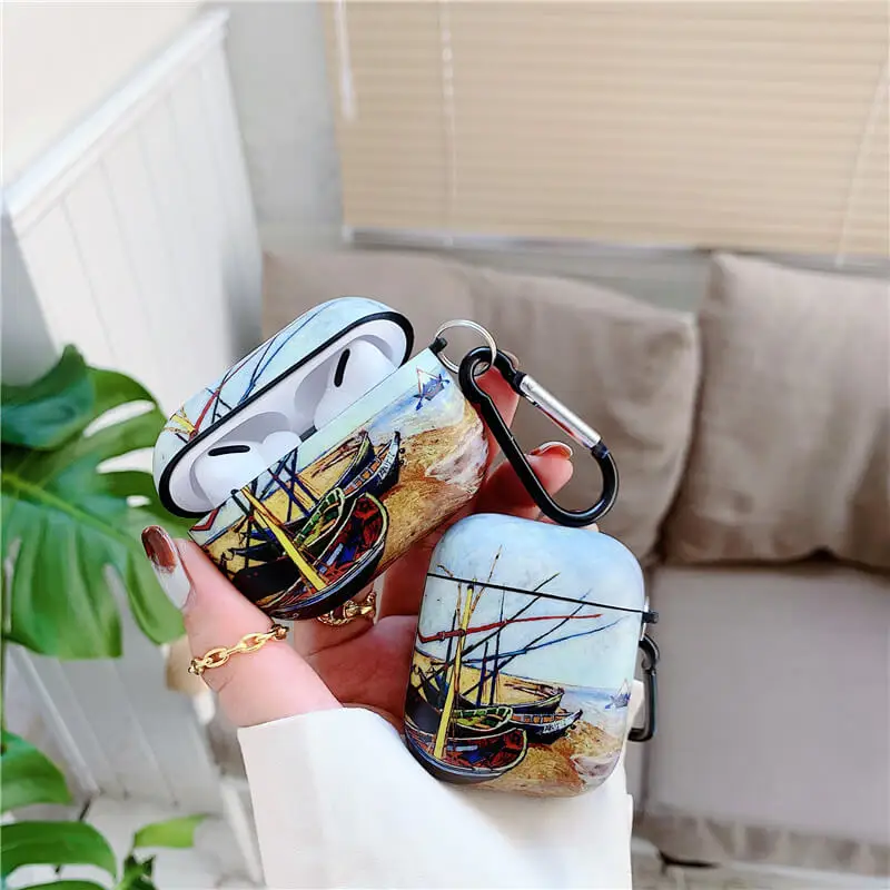 Van Gogh oil painting protective case for Airpods Pro cover bluetooth wireless earphone charging bag for airpod 2 air pod cases