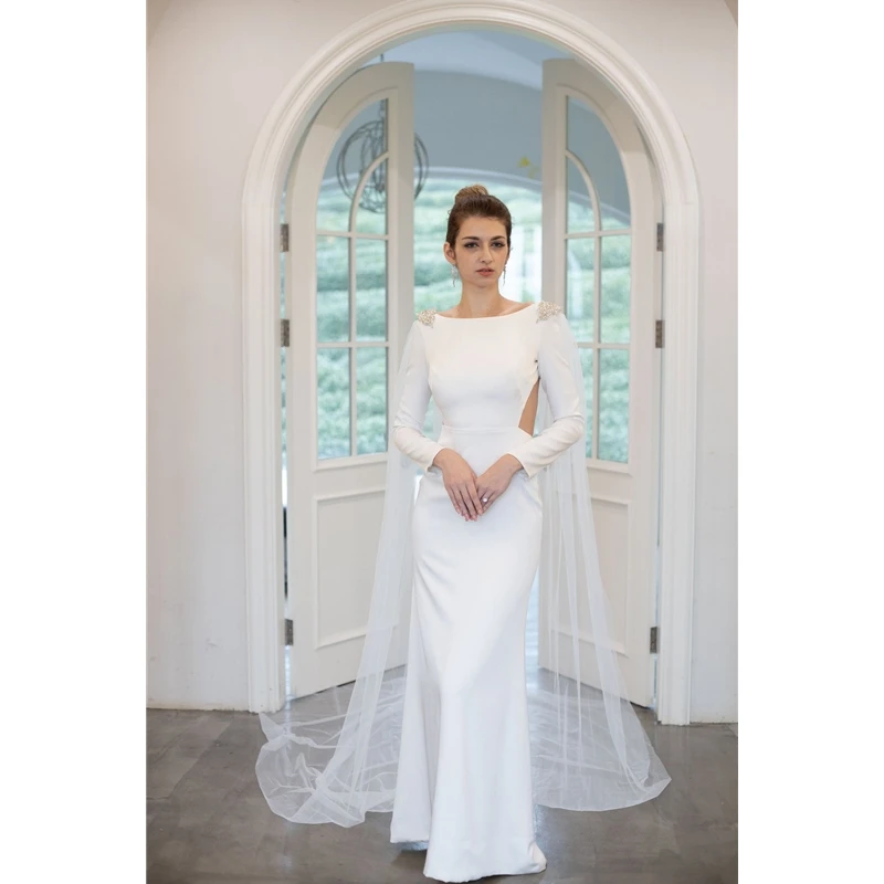 2 Stuks Tule Bridal Cape Schouder Veils Lange Zwart Wit Ivoor Bos Bruiloft Accessoires Voor Bruiden Bruiloft Cape, schouder Veils