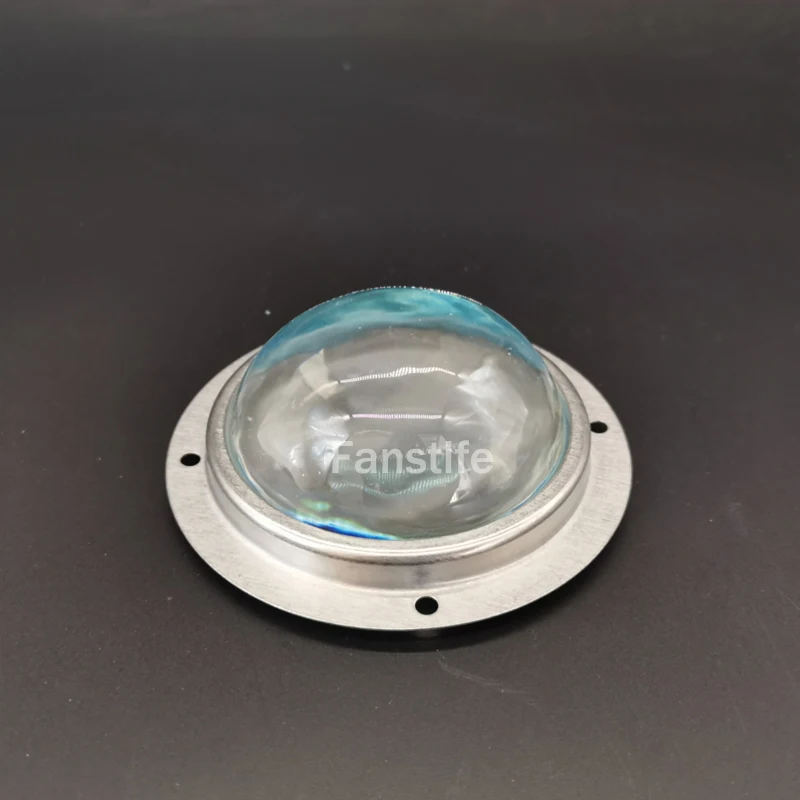 90degree 78mm Optical Glass Lens for 20W 30W 50W 100W 120W 150W High Power Leds 90° Lens with Stainless Steel Frame