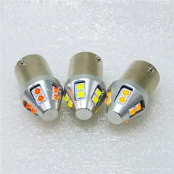 Clignotant de Voiture LED Rouge et Blanche, Feux de Freinage, T20 1156 7440 W21W W21/5W T25 7443 P27W 10SMD, 12V, P21W BA15S (3157) BAU15S