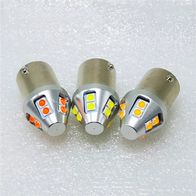 P21W BA15S (1156) BAU15S Led Red White Światła hamowania T20 7440 7443 W21W W21/5W Samochodowe kierunkowskazy T25 3157 P27W 10SMD LED 12V