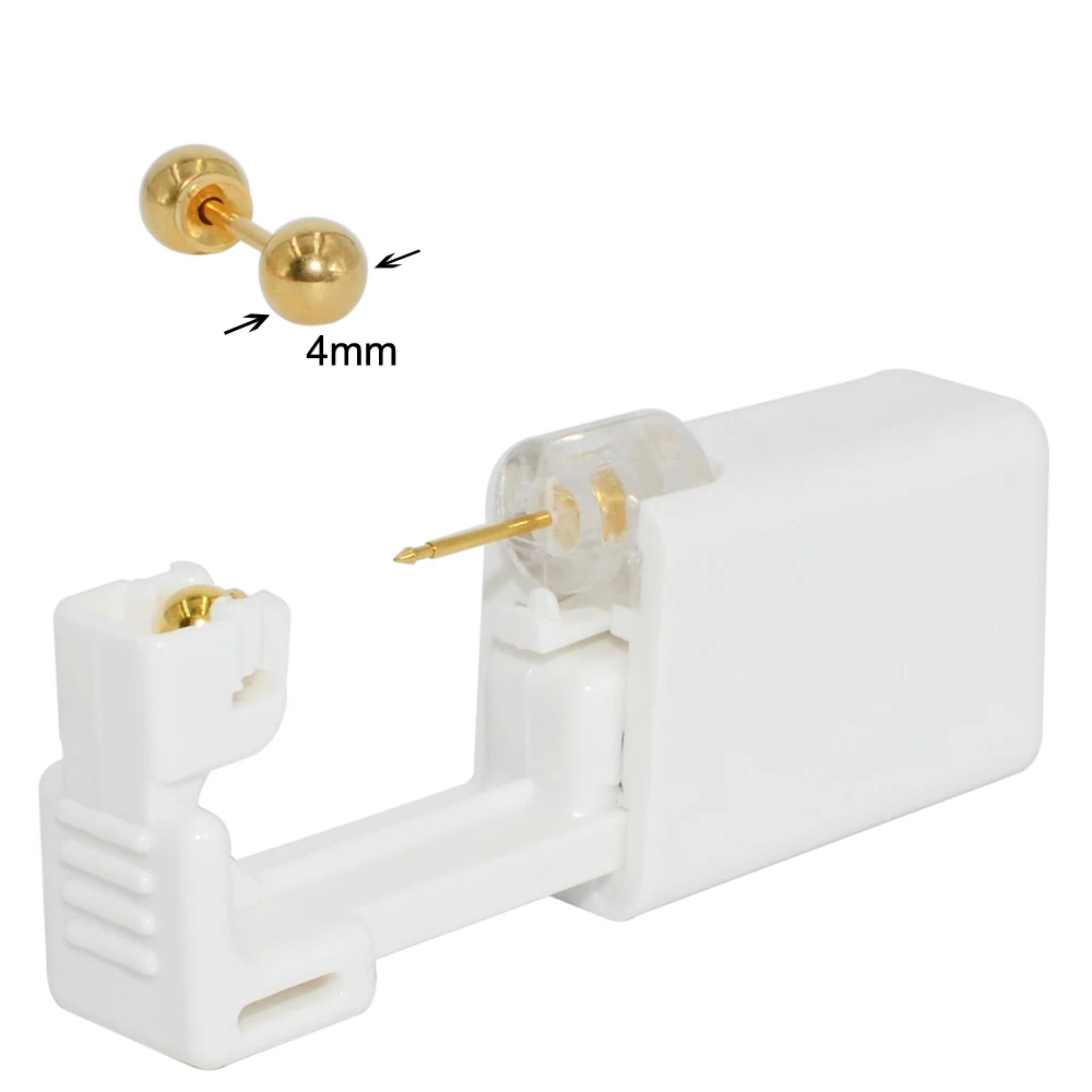 1PC 316L Chirurgisch Staal Oor Stud Wegwerp Steriele Piercing Stud met Veilige Bal Gesp Set Piercing Gun Body piercing Sieraden