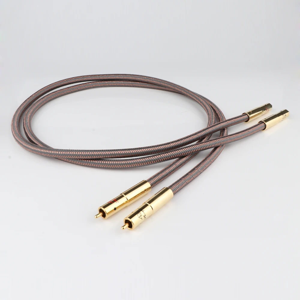 Hifi RCA Cable Accuphase 40th Anniversary Edition  RCA Interconnect Audio Cable Gold Plated Plug image 2