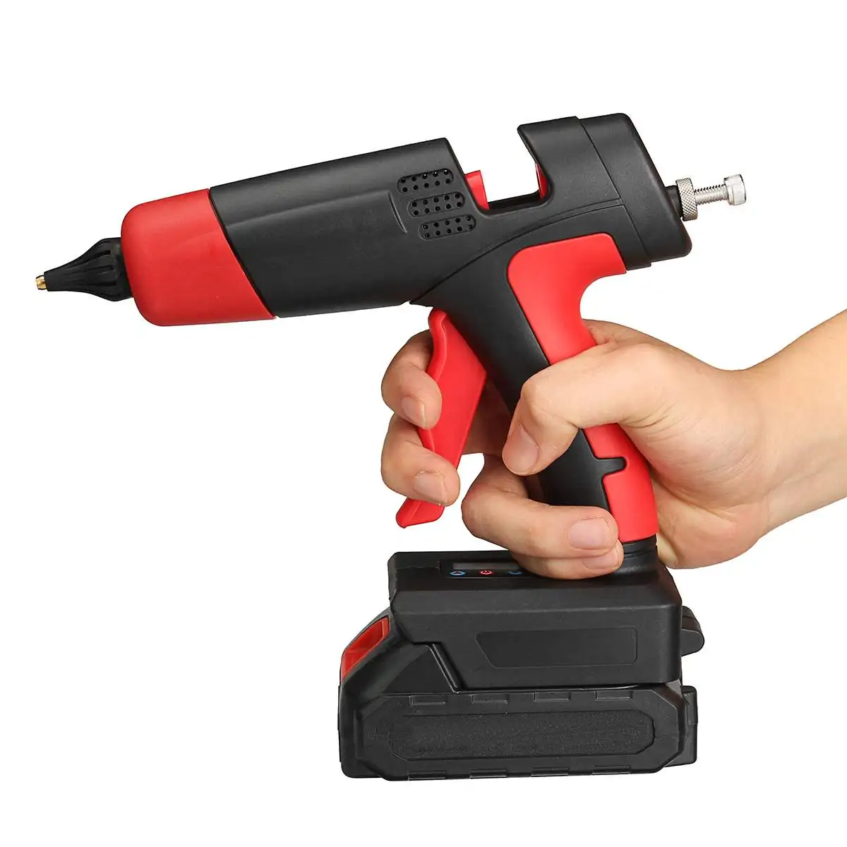 Imagem -02 - sem Fio Quente Melt Pistola de Cola Recarregável Bateria Li-ion Bocal de Cobre Casa Faça Você Mesmo Ferramenta de Reparo para Makita 18v Bateria 21v 1000w