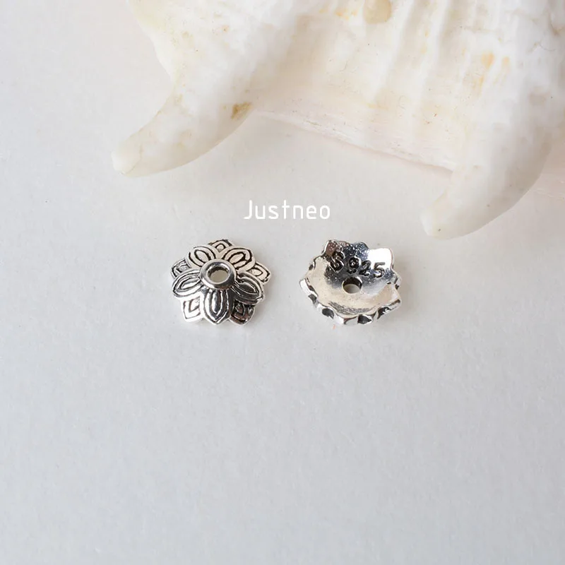 solid 925 sterling silver lotus bead cap,Thai Silver spacer bead caps,jewelry diy silver findings/components